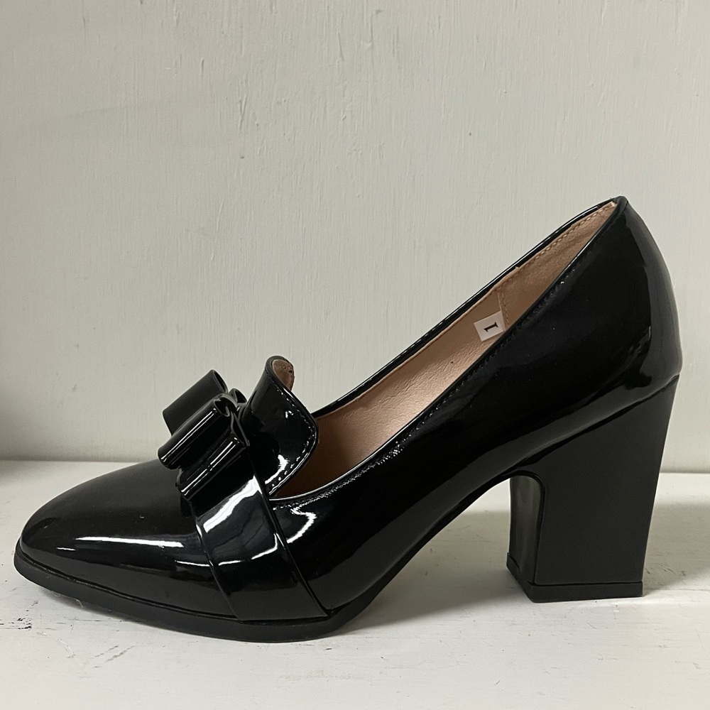 Black Loafer Heels